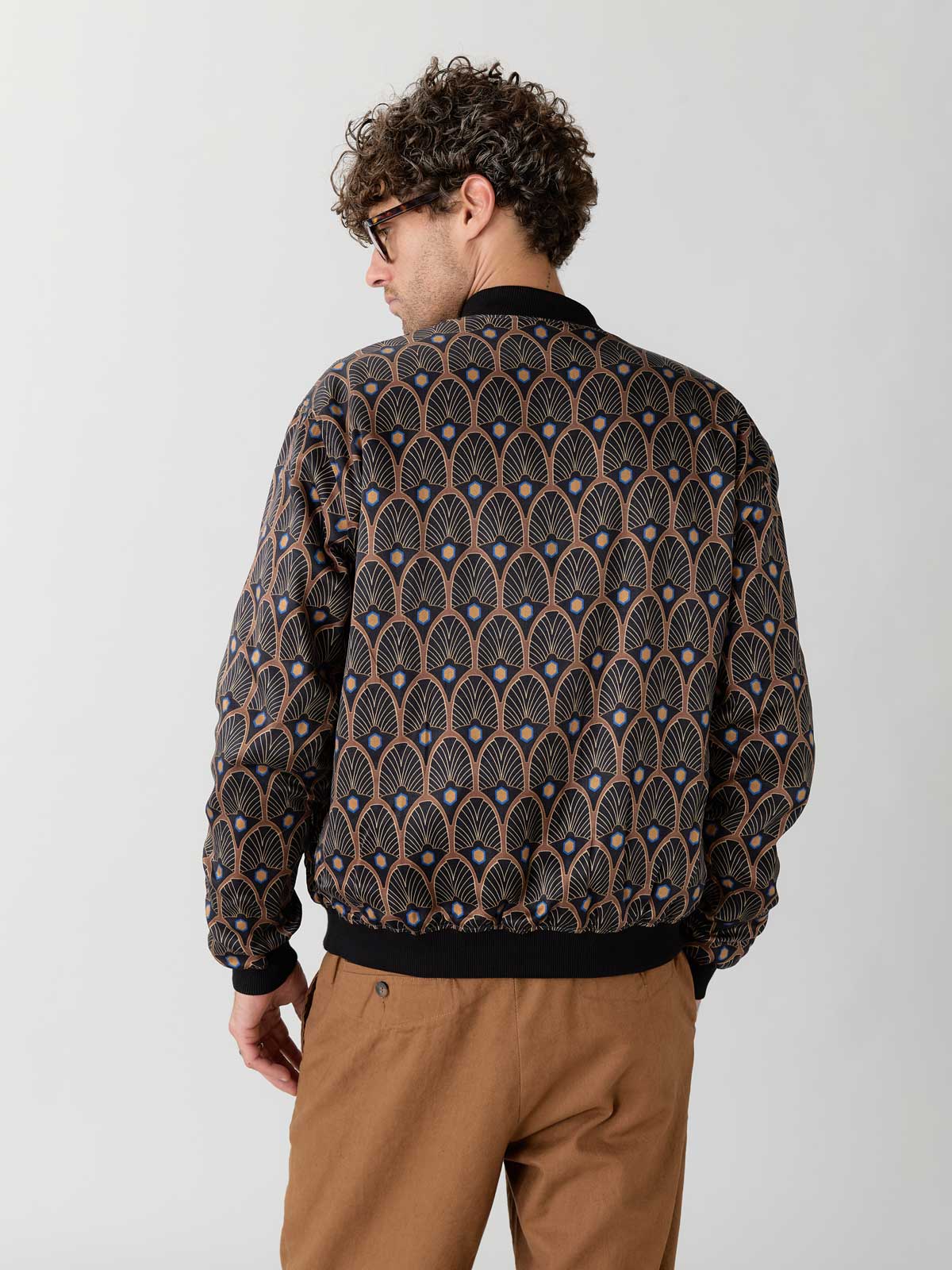 metropolis/black Reversible Bomber Corduroy