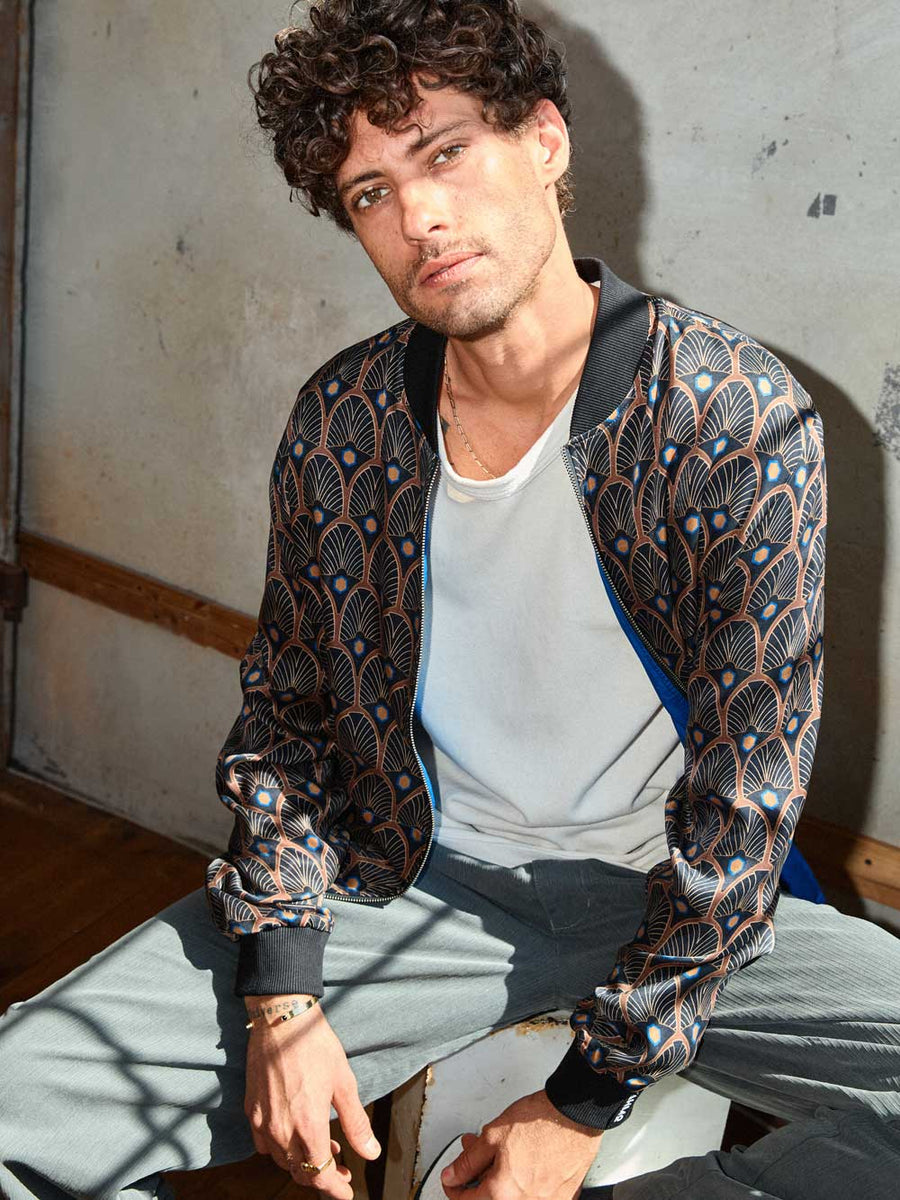 Laslo Reversible Bomber Jacket Metropolis/Blue