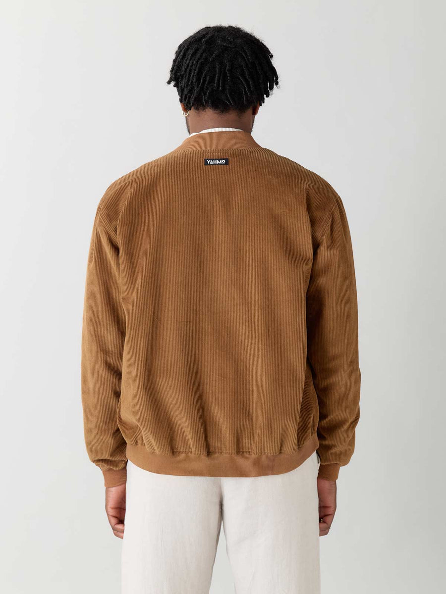 masala/caramel Reversible Bomber Corduroy