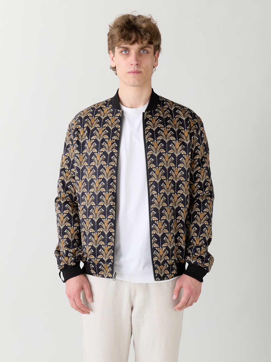 papyrus/navy Reversible Bomber Corduroy