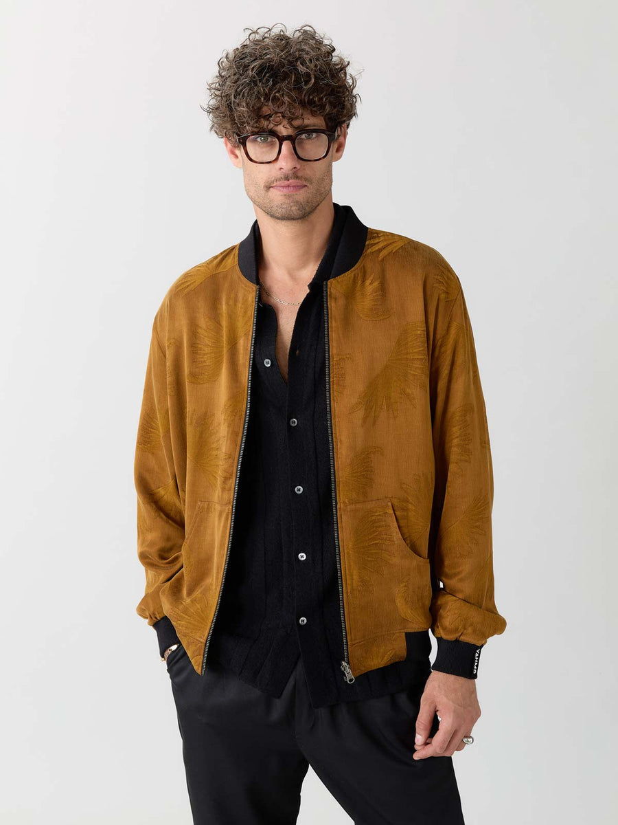 sandalwood/black Reversible Bomber