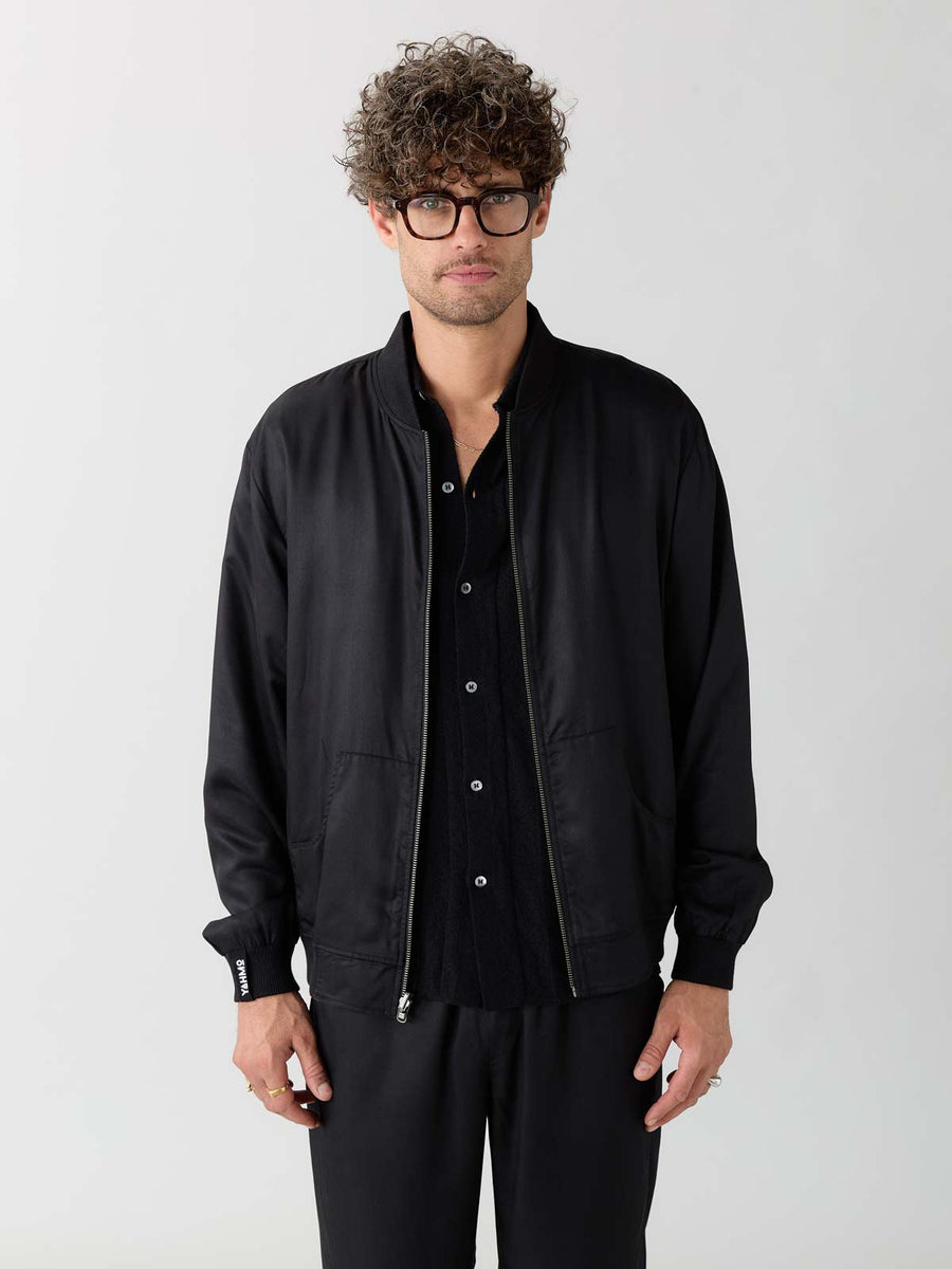 sandalwood/black Reversible Bomber