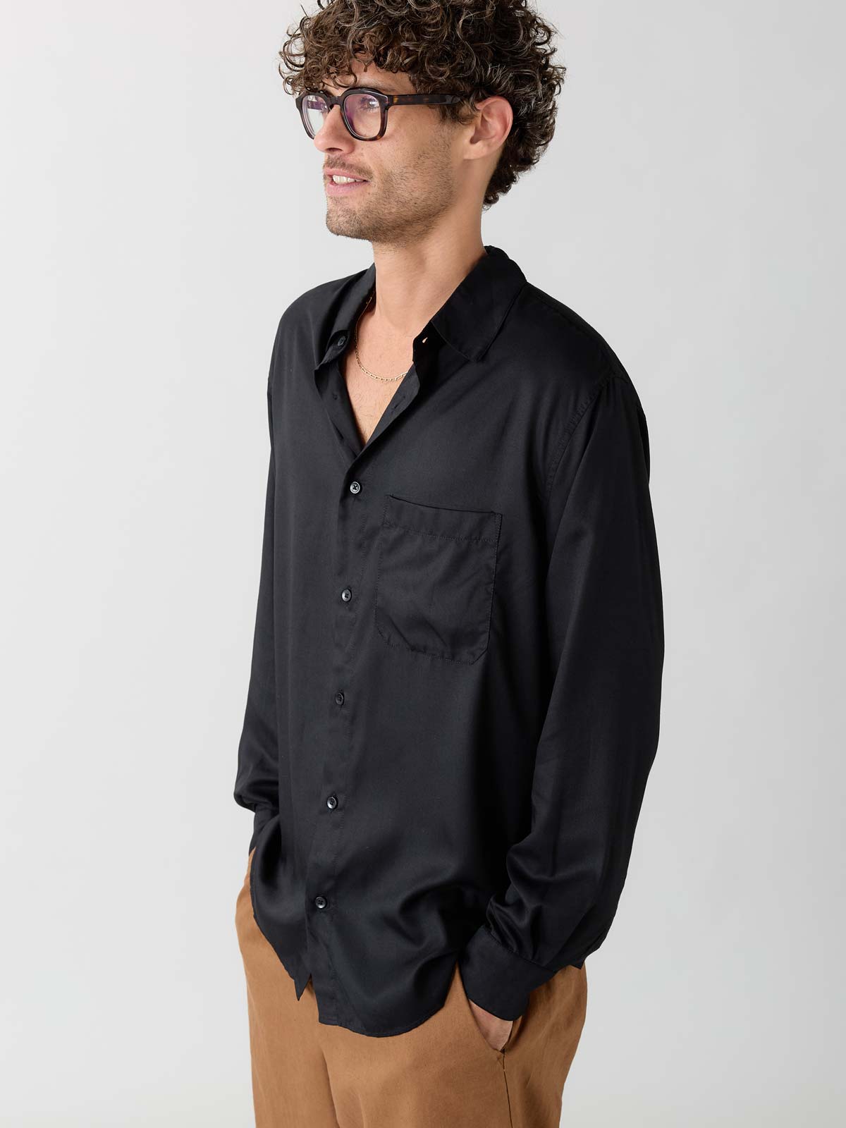 black Shirt made from TENCEL Lyocell