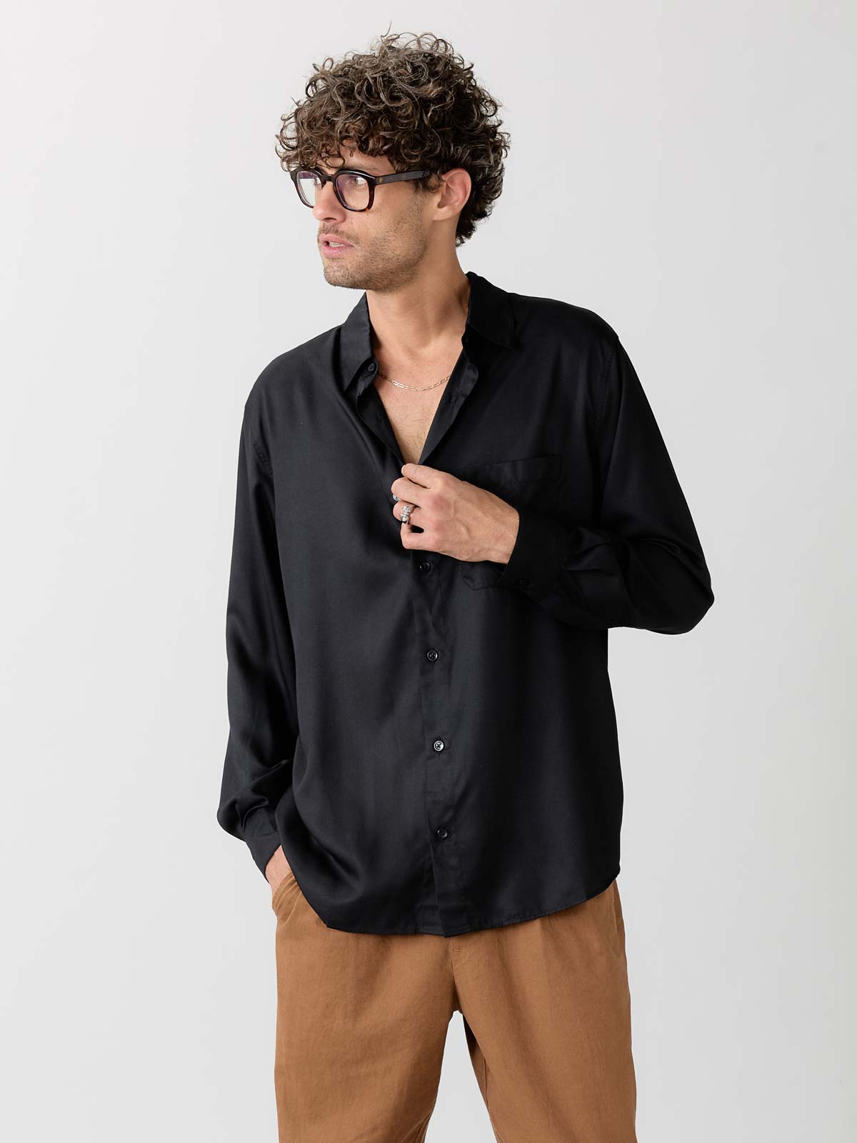 black Shirt made from TENCEL Lyocell