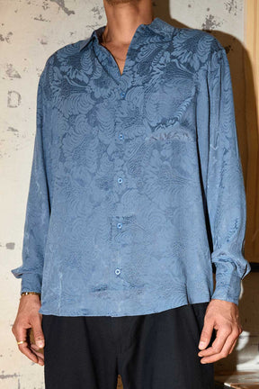 zen indigo Better-Than-Silk Shirt