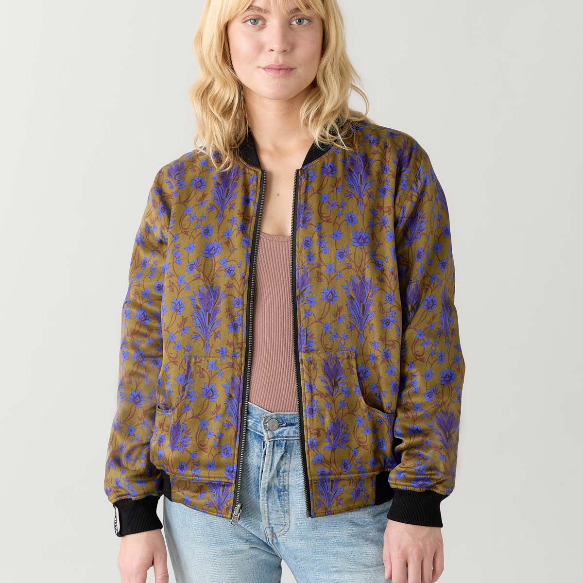 Elsa Reversible Bomber Jacket Dragonfly/Black