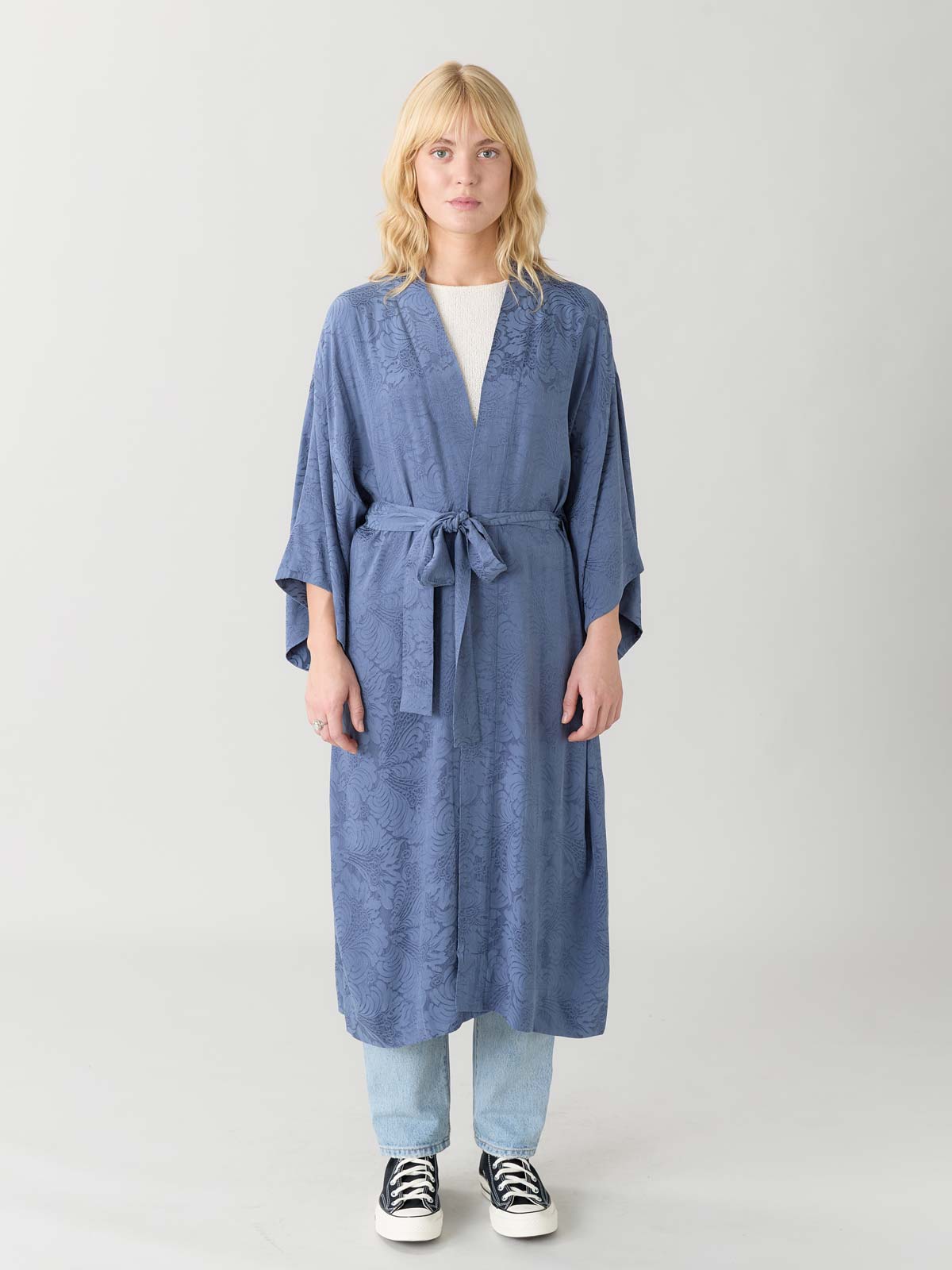 zen indigo Kimono aus Cupro