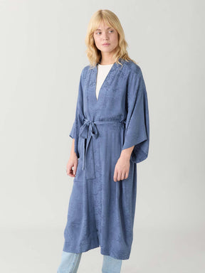 zen indigo Better-Than-Silk Kimono