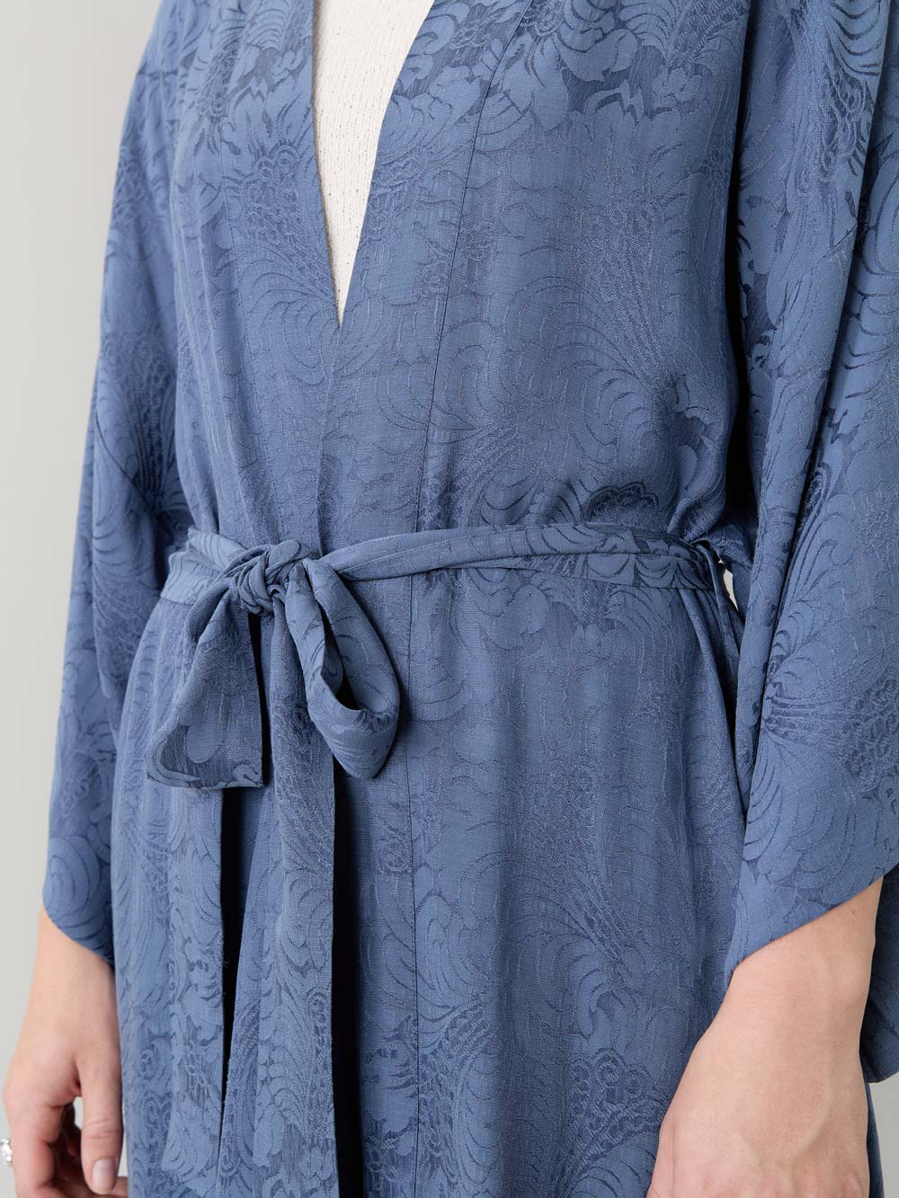 zen indigo Better-Than-Silk Kimono