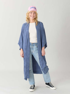 zen indigo Better-Than-Silk Kimono