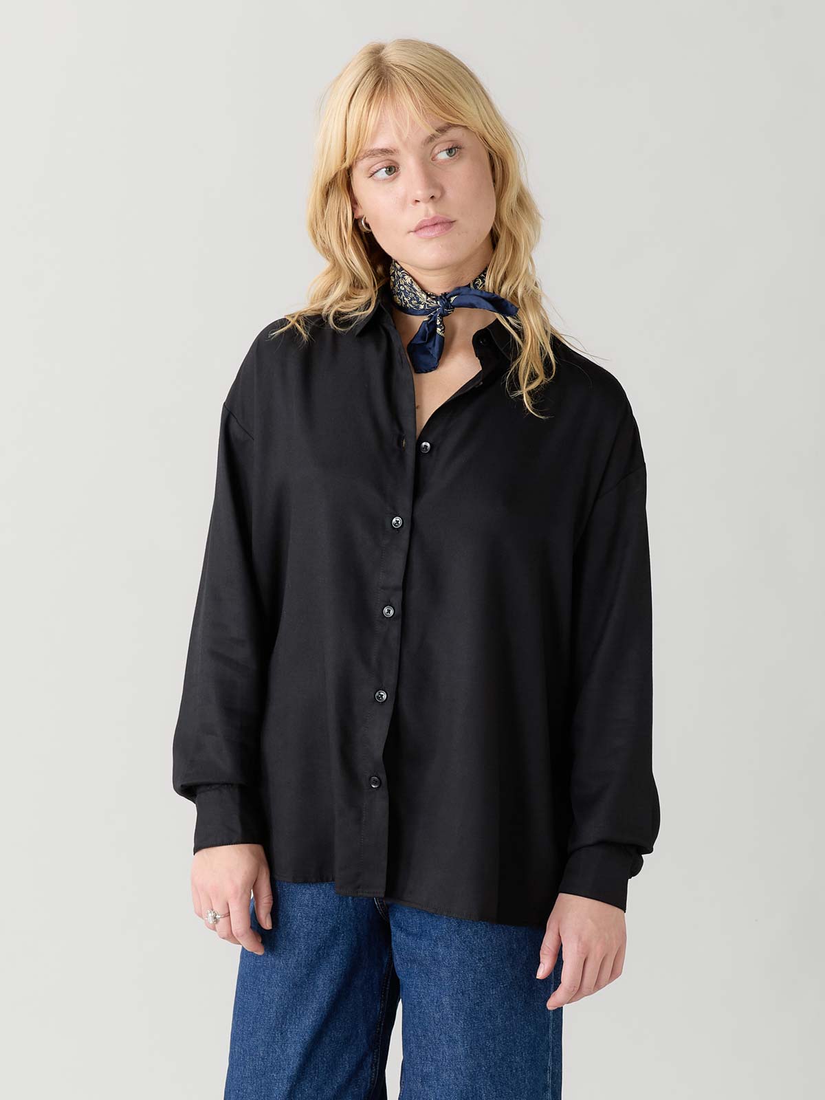 black Shirt made from TENCEL™️ Lyocell