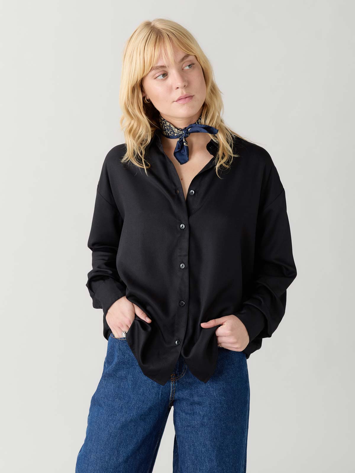 black Shirt made from TENCEL™️ Lyocell