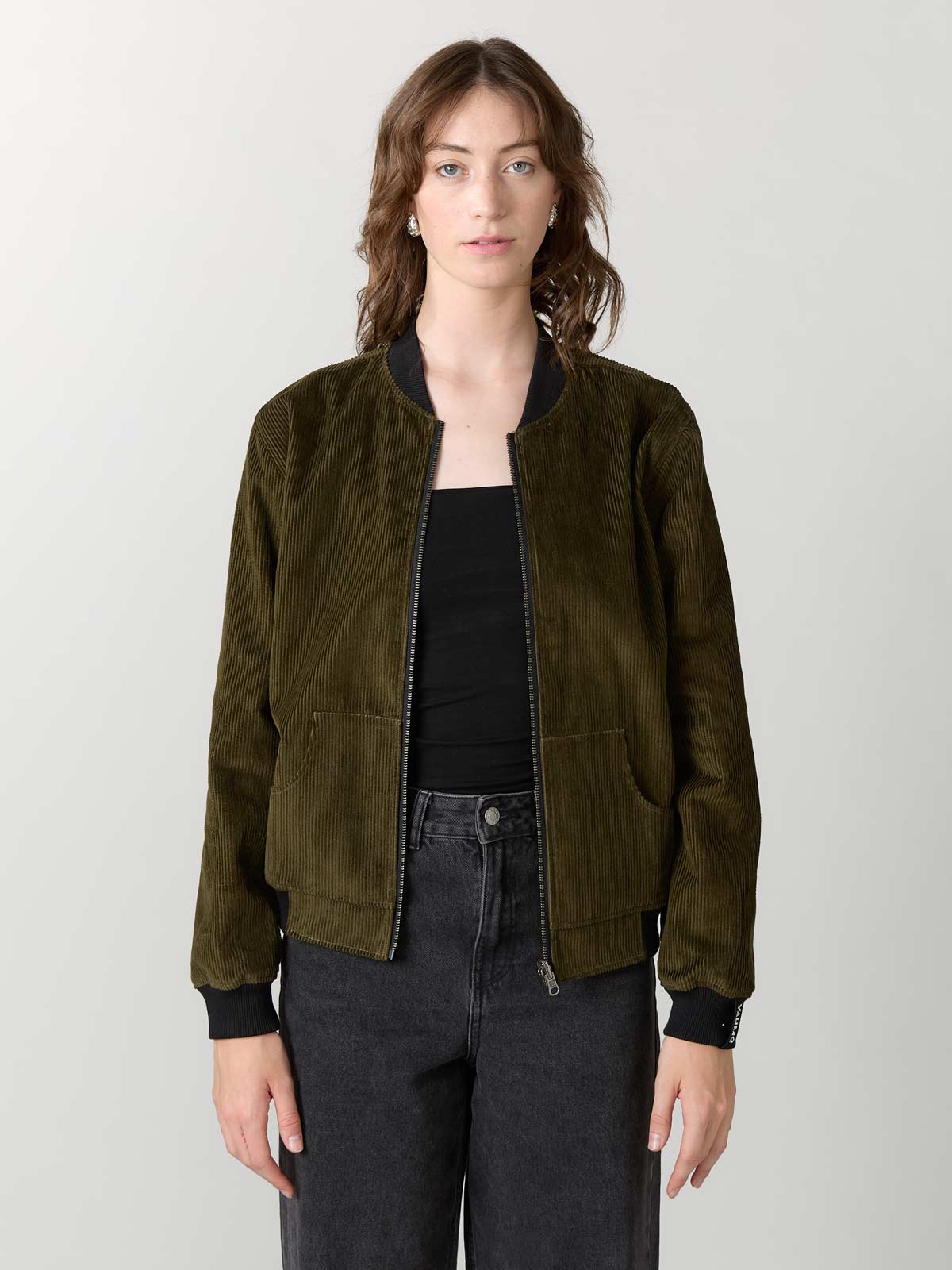 bloom/olive Cord Wendejacke