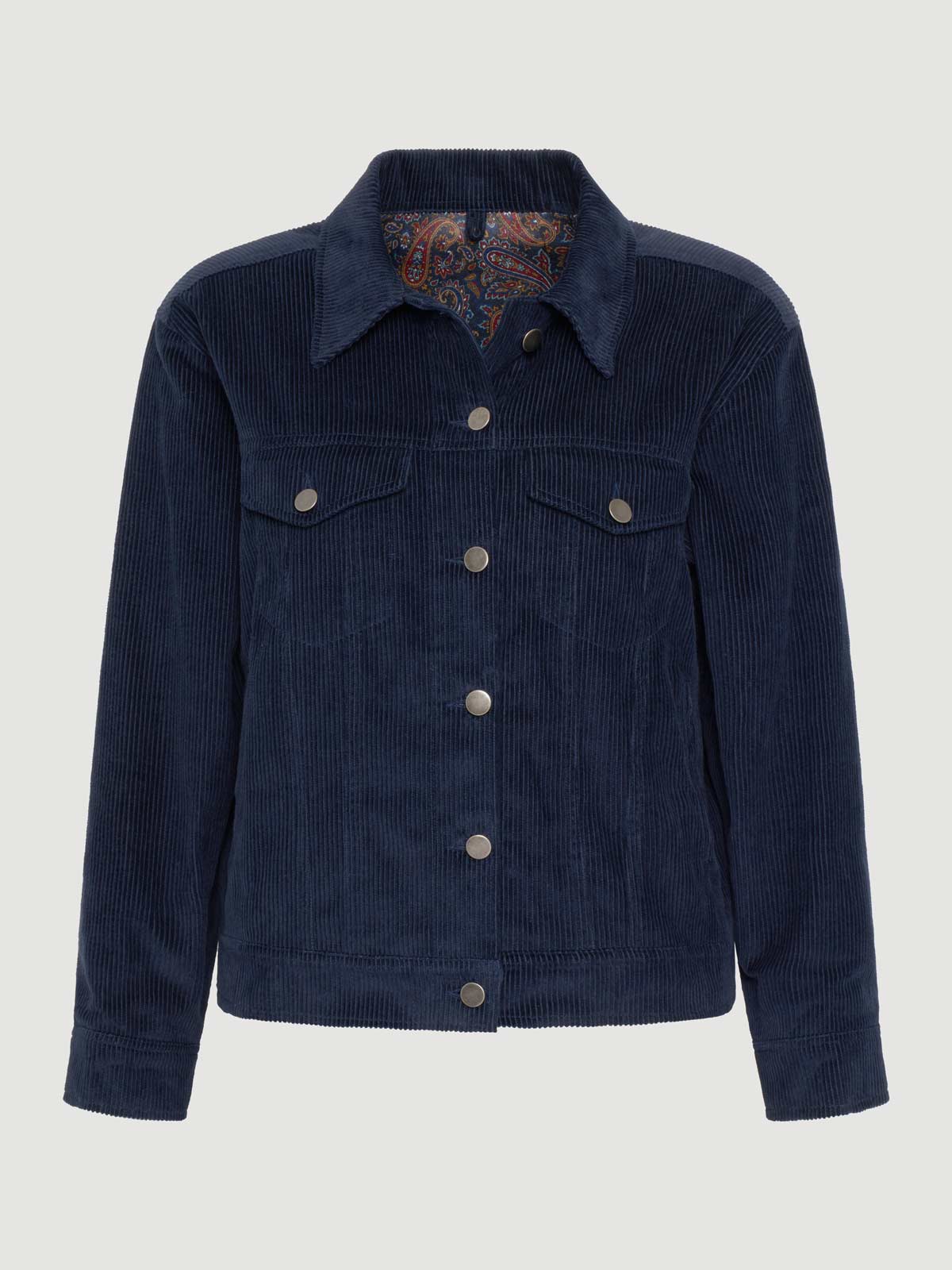 navy Cordjacke