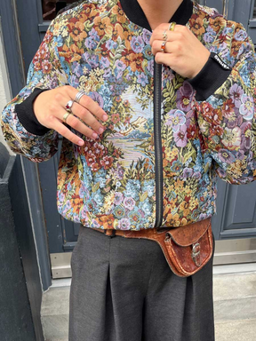 bouquet/black Reversible Sofa Bomber