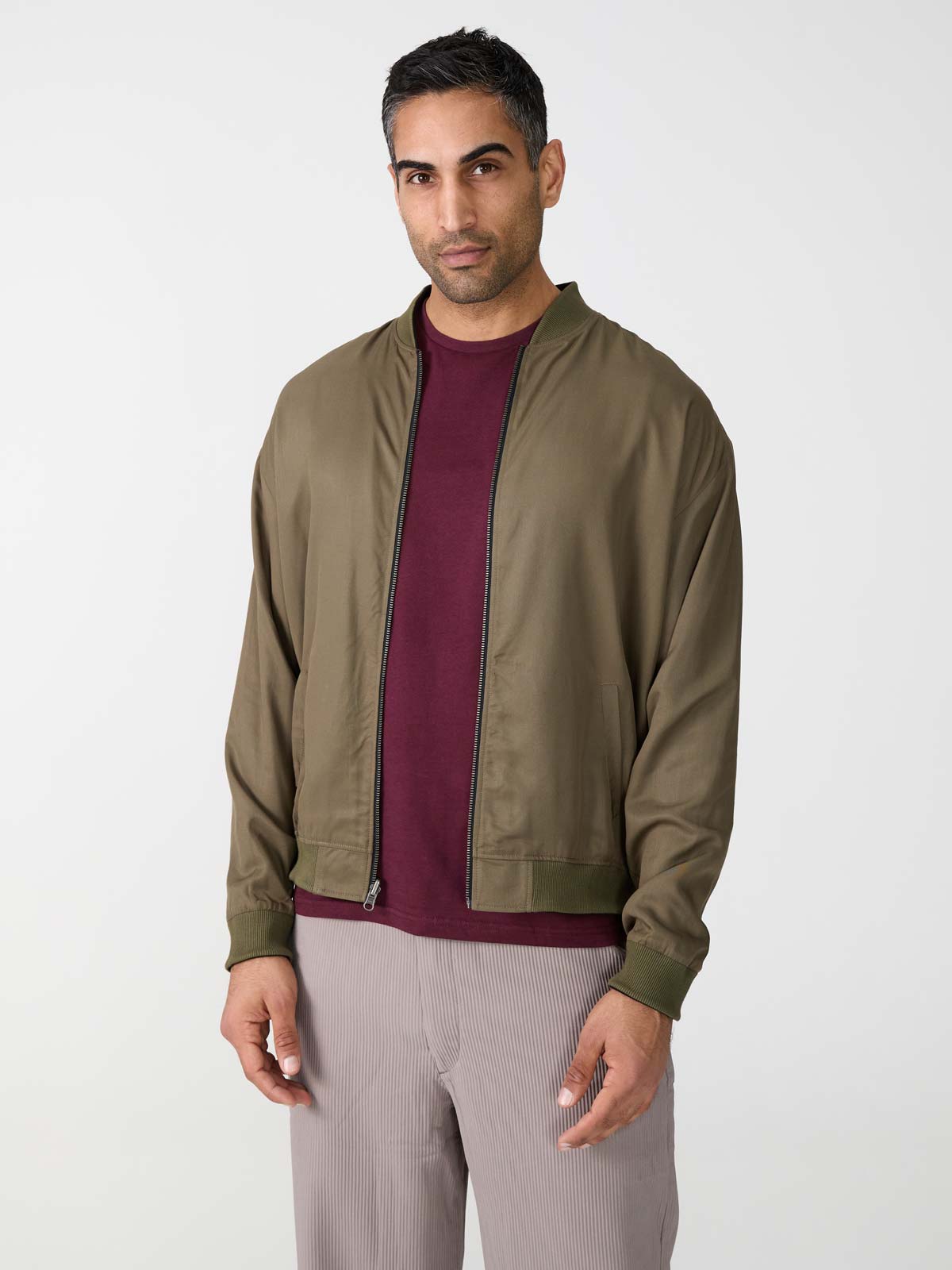 leo/olive Fred Reversible Bomber Jacket