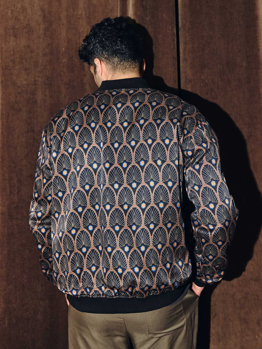 metropolis/black Reversible Bomber Corduroy