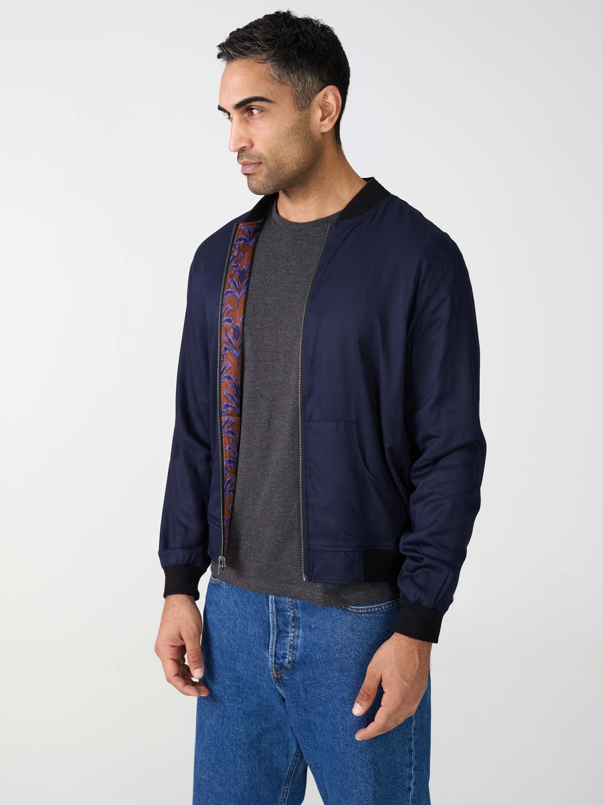 moka/navy Reversible Bomber