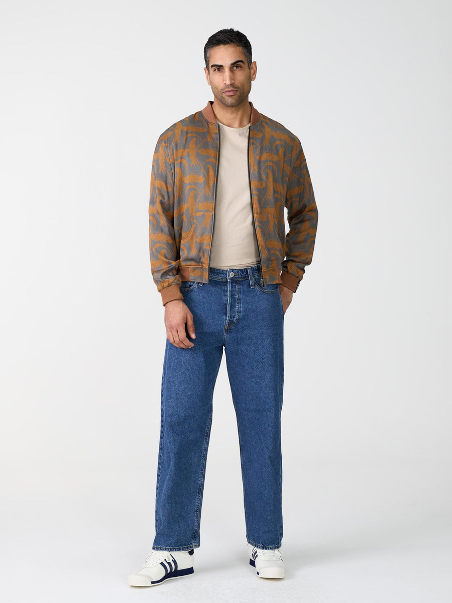 Laslo Reversible Bomber Jacket Nouveau/Pine