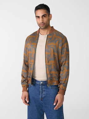 Laslo Reversible Bomber Jacket Nouveau/Pine