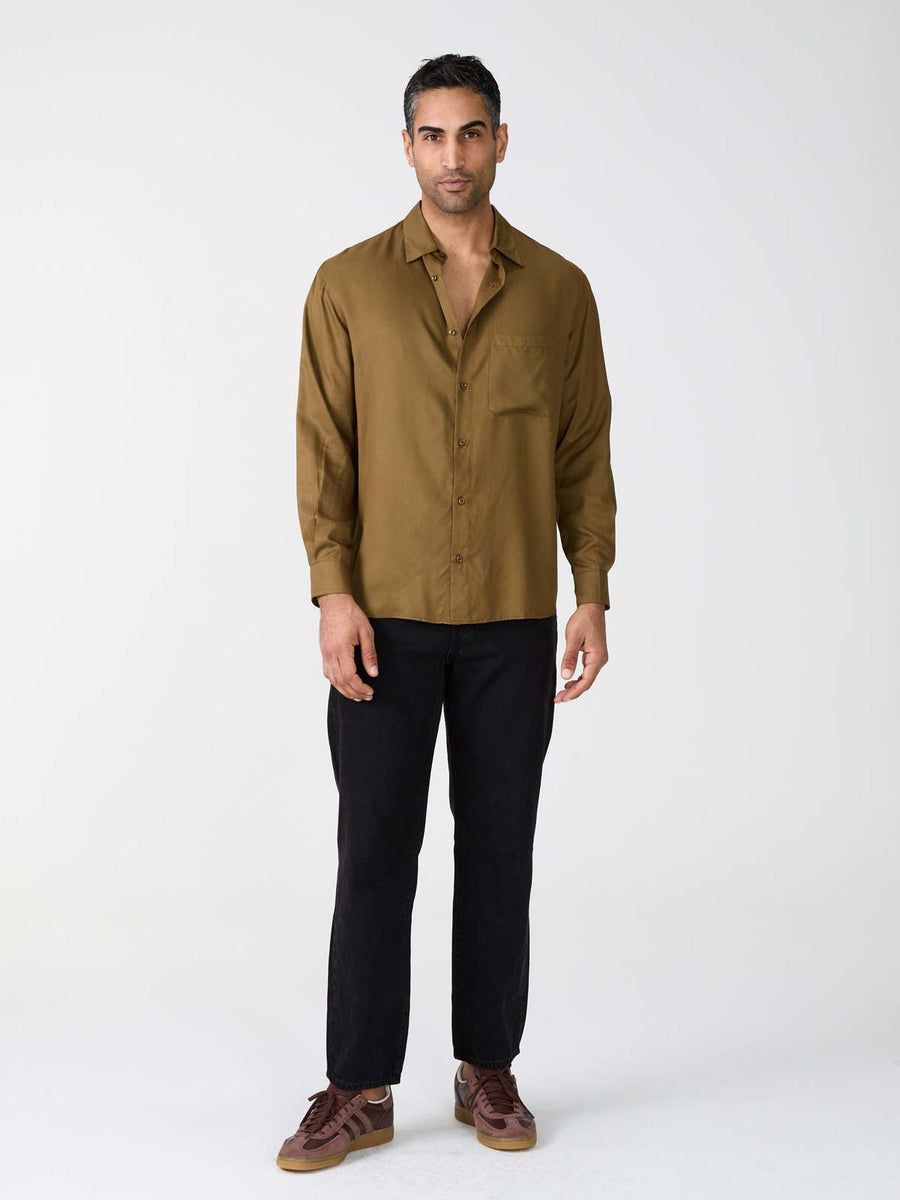 brown Shirt made from TENCEL Lyocell