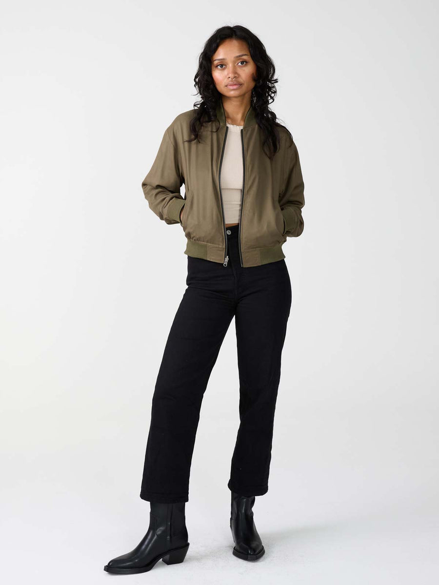 leo/olive Lene Reversible Bomber Jacket