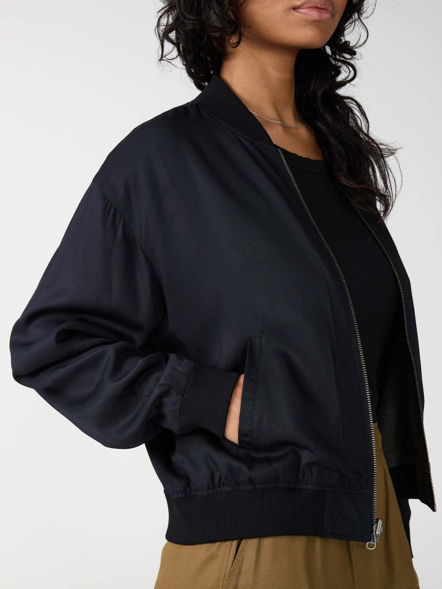 onyx/black Lene Reversible Bomber Jacket