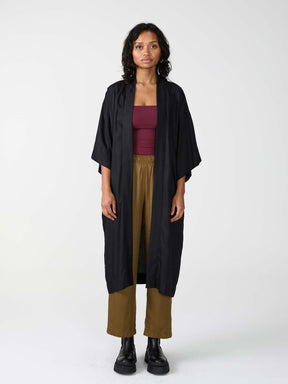 black Kimono made from TENCEL Lyocell