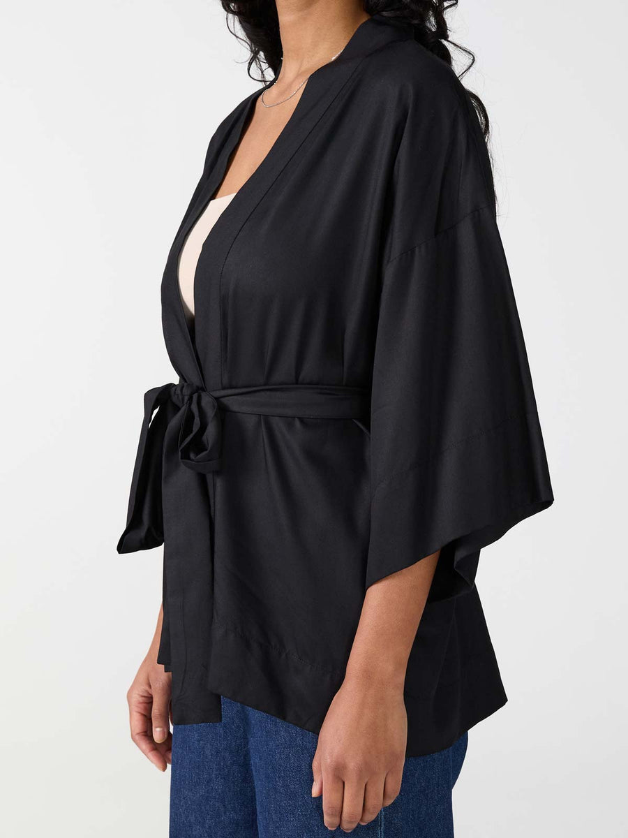 black Luxurious Everyday Kimono