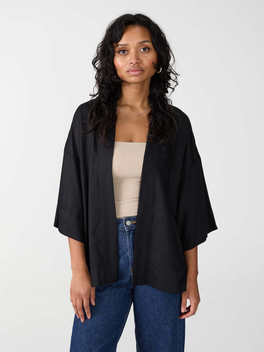 black Luxurious Everyday Kimono