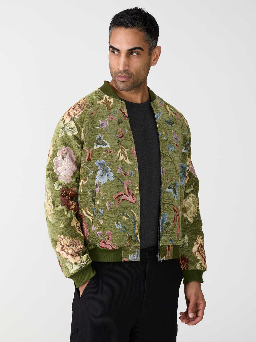 garden/wine Bruno Reversible Bomber Jacket