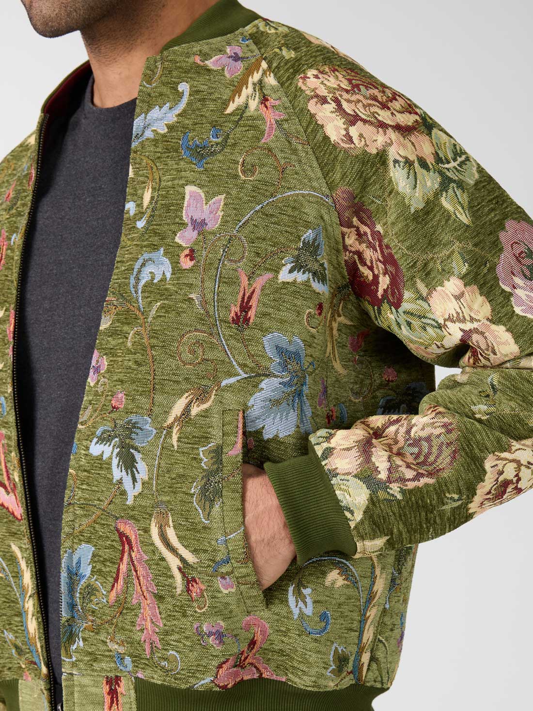 garden/wine Bruno Reversible Bomber Jacket