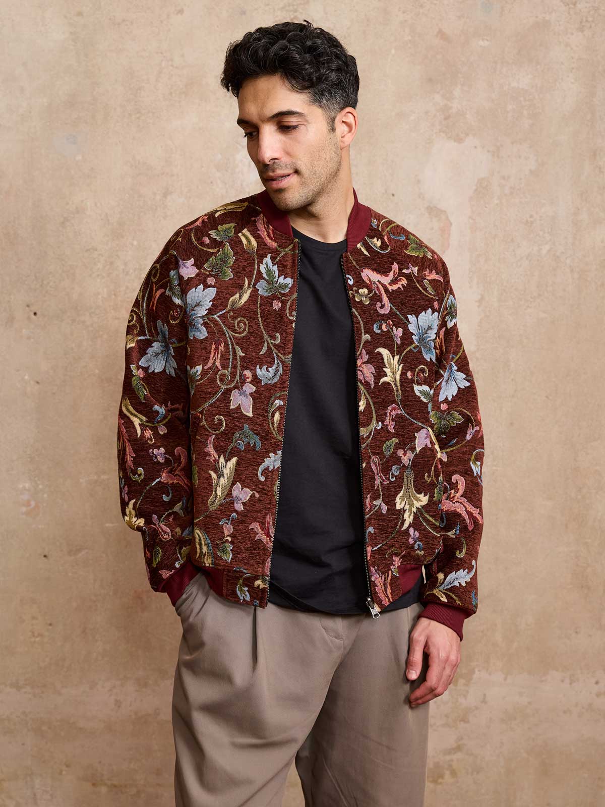 rosie/wine Bruno Reversible Bomber Jacket