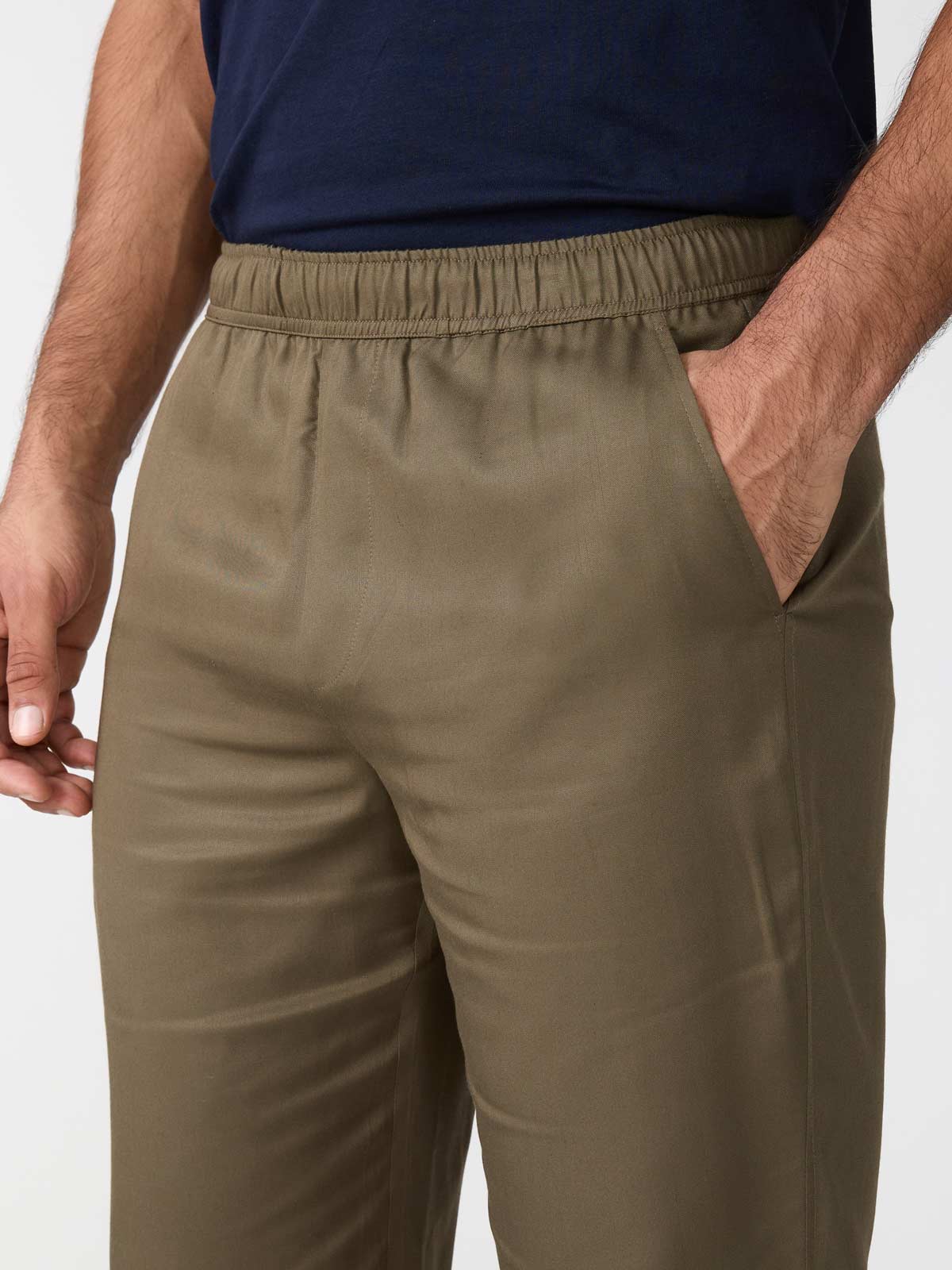 olivgrüne Hose aus Tencel