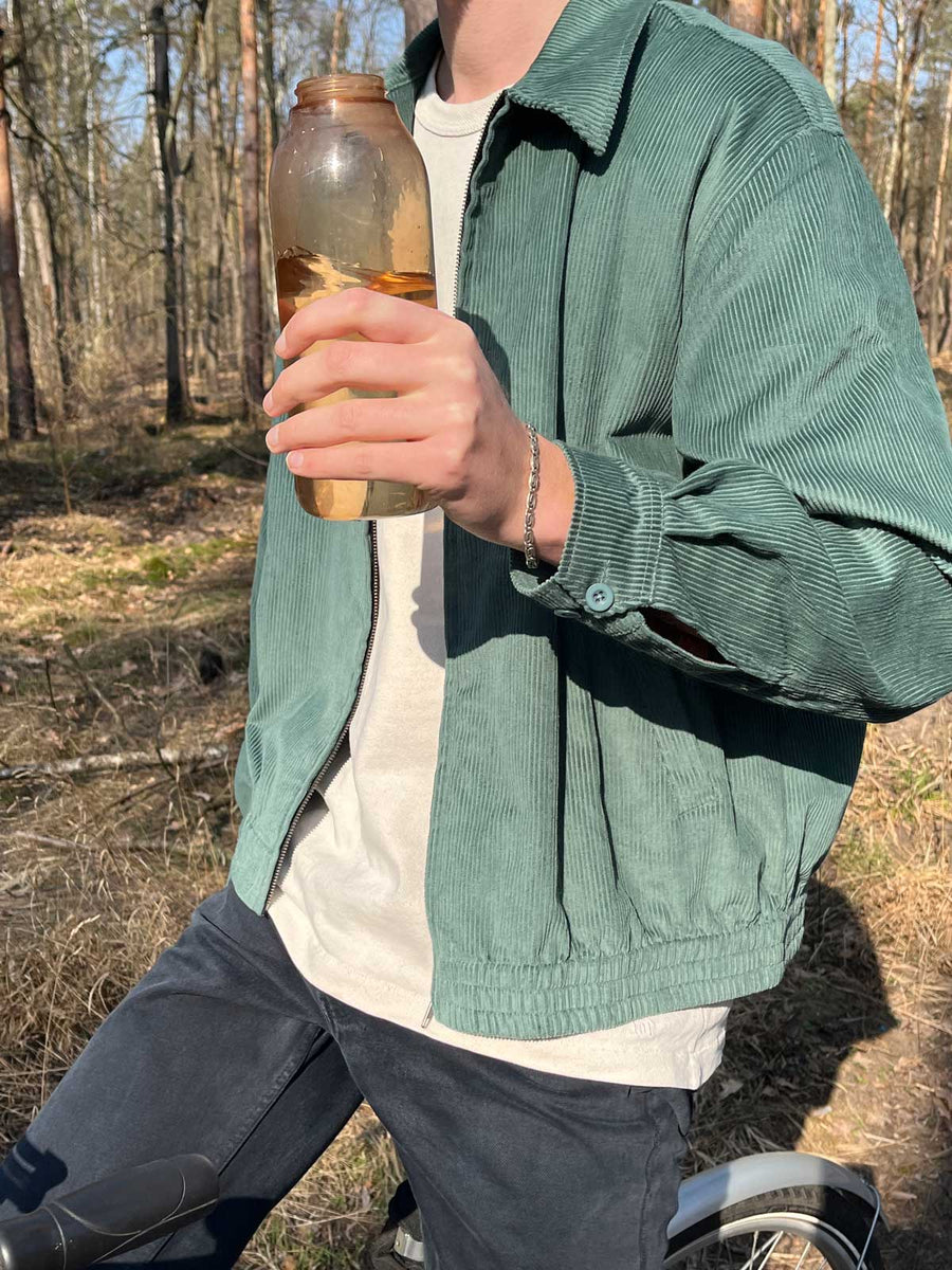Dirk Bomber Jacket teal