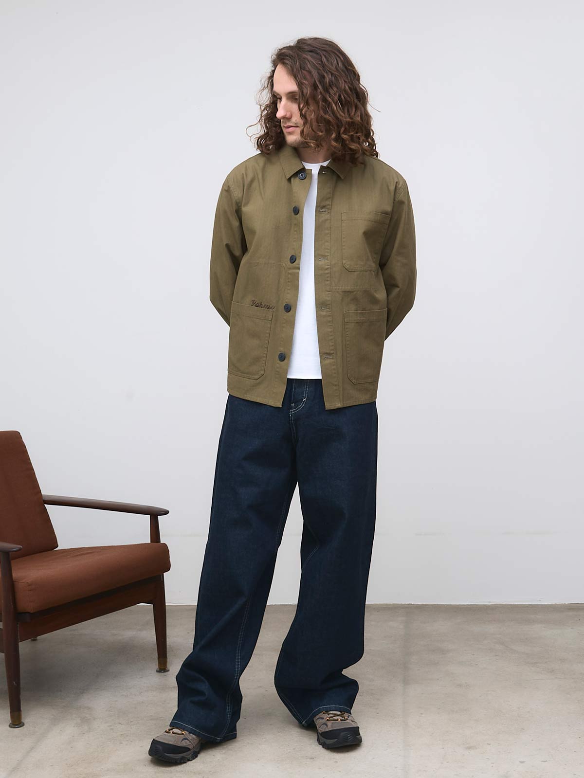 Fritz Bestickte Workwear Jacke oliv