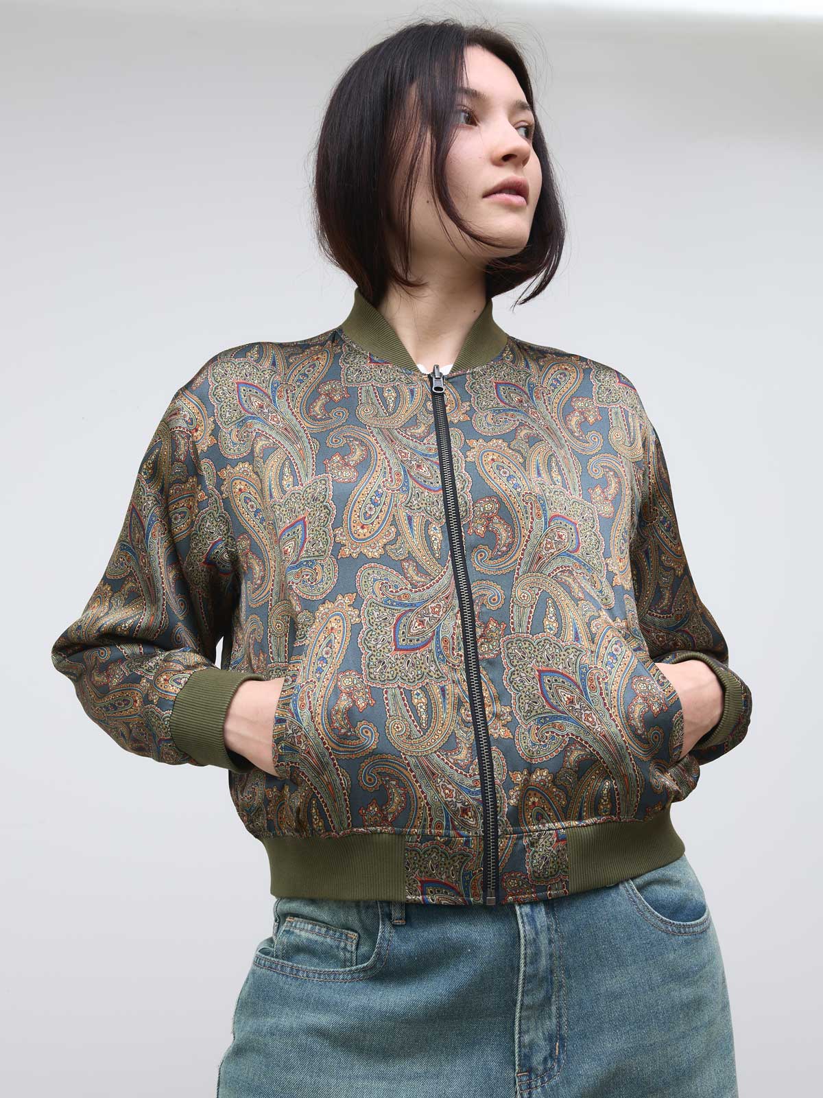 Lene Reversible Bomber Jacket palermo/olive