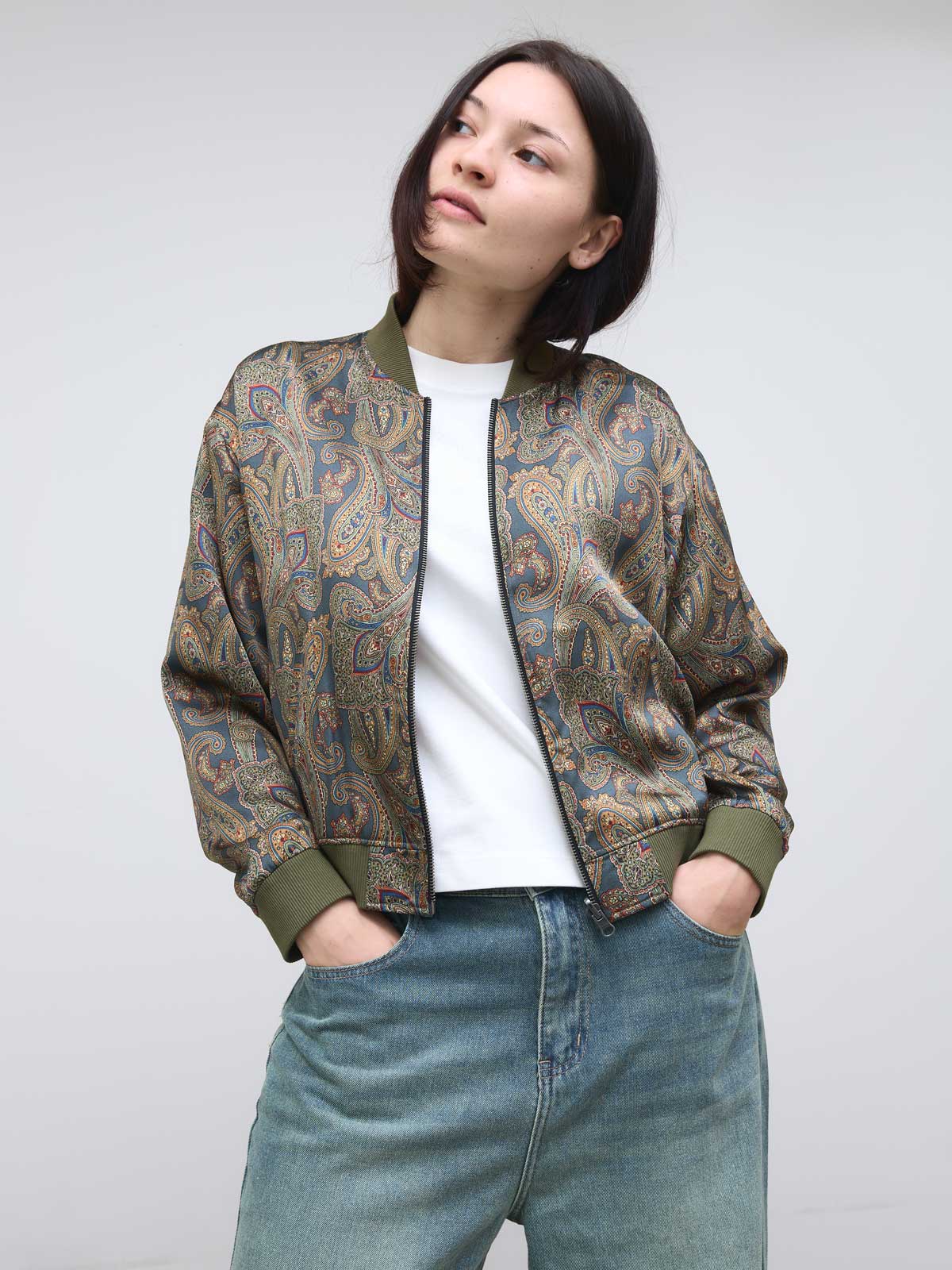 Lene Reversible Bomber Jacket palermo/olive