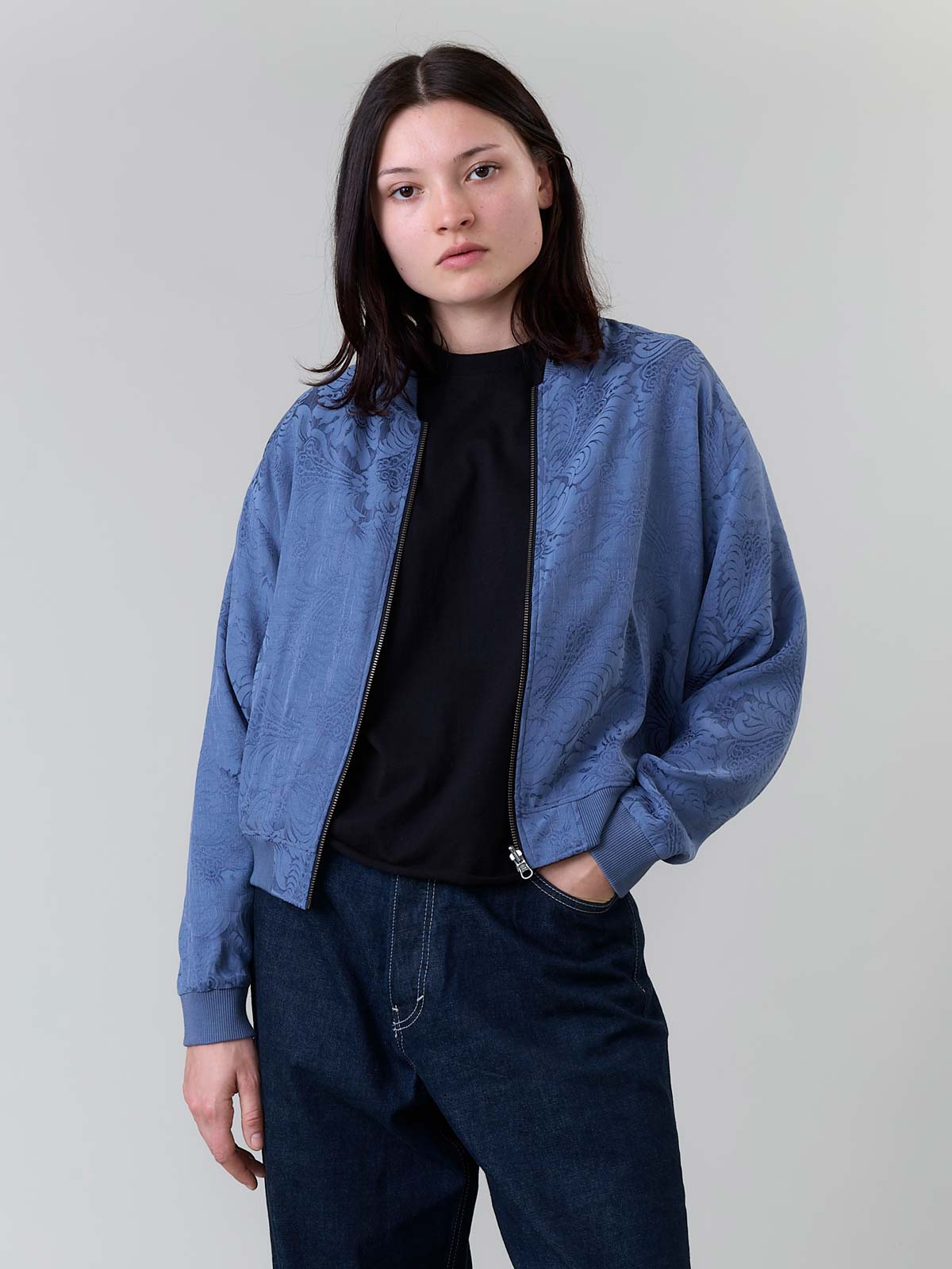 Lene Reversible Bomber Jacket zen indigo/blue