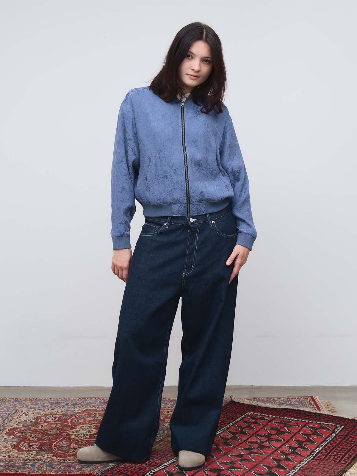 Lene Reversible Bomber Jacket zen indigo/blue