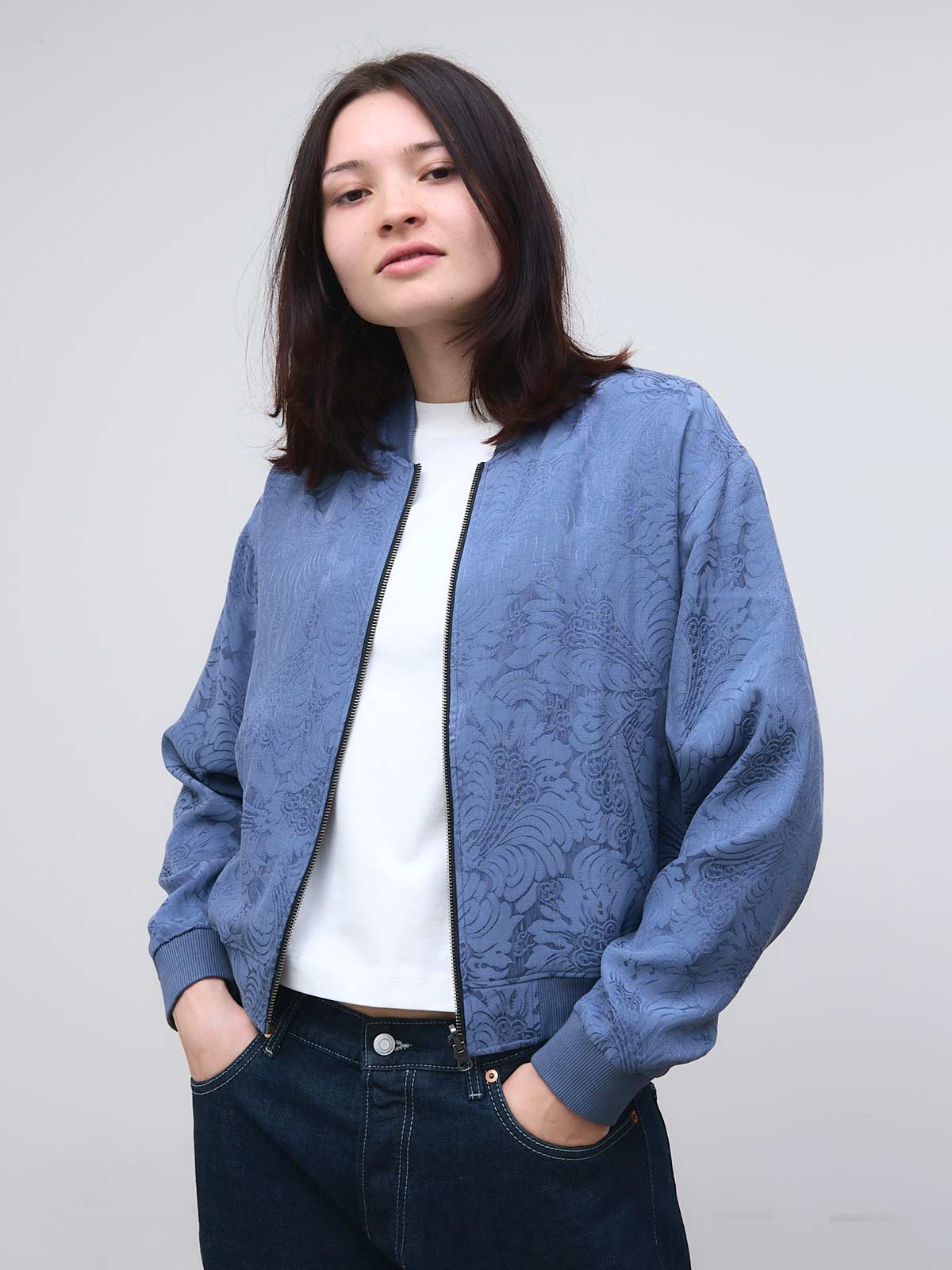 Lene Reversible Bomber Jacket zen indigo/blue
