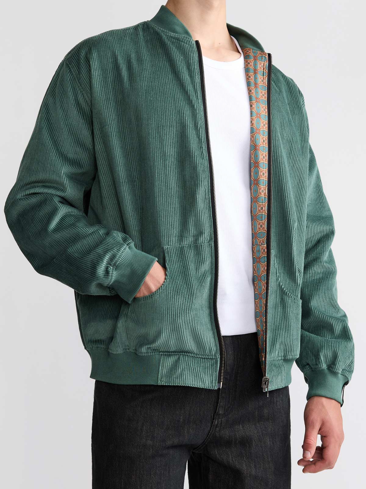 Oskar Reversible Bomber Jacket Atlas/Teal