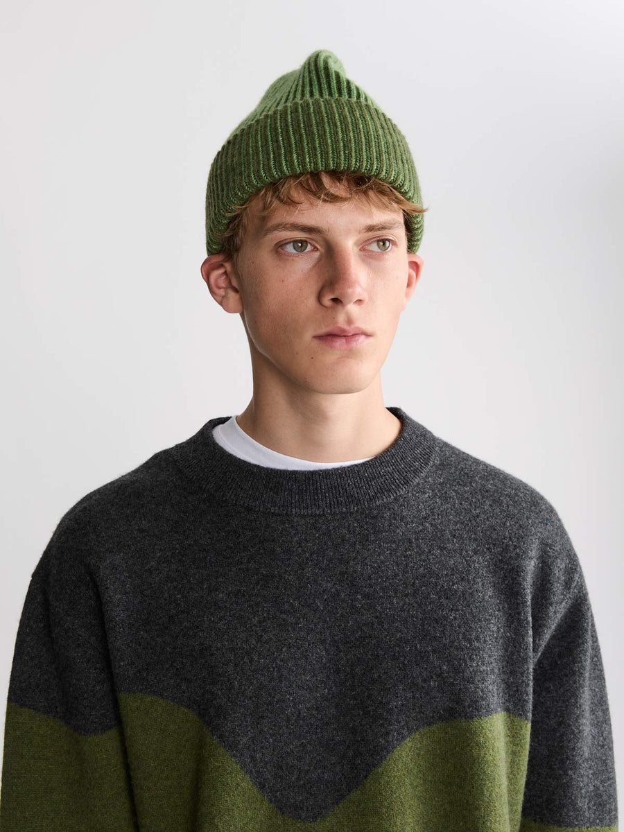 Rudi Oversized Strickpullover Green Wave