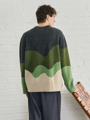 Rudi Oversized Strickpullover Green Wave