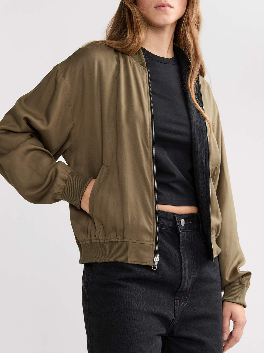 Lene Reversible Bomber Jacket Leo/Olive