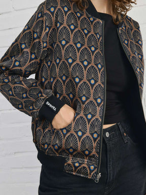 Elsa Reversible Bomber Jacket Metropolis/Black