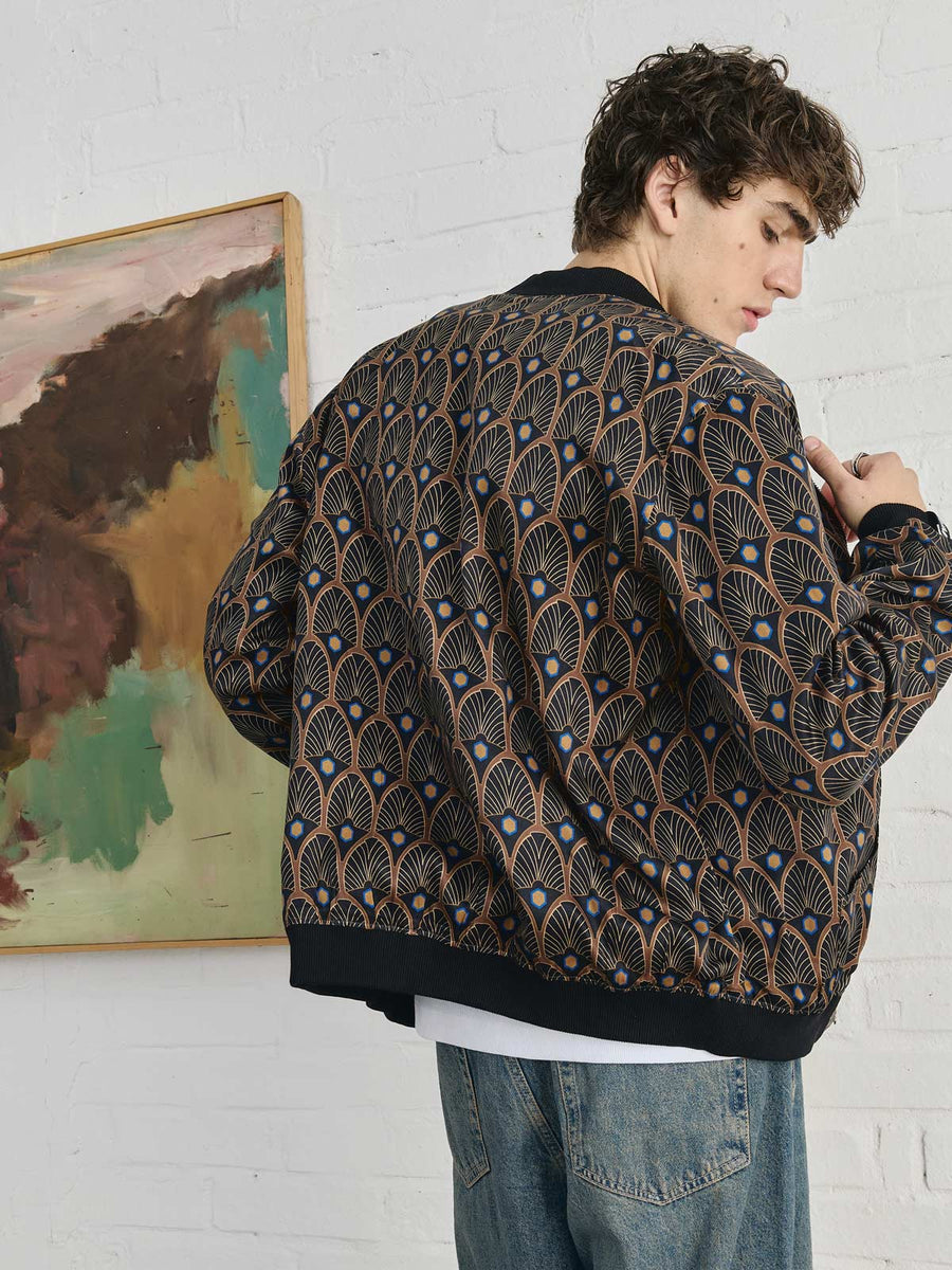 Oskar Reversible Bomber Jacket Metropolis/Black