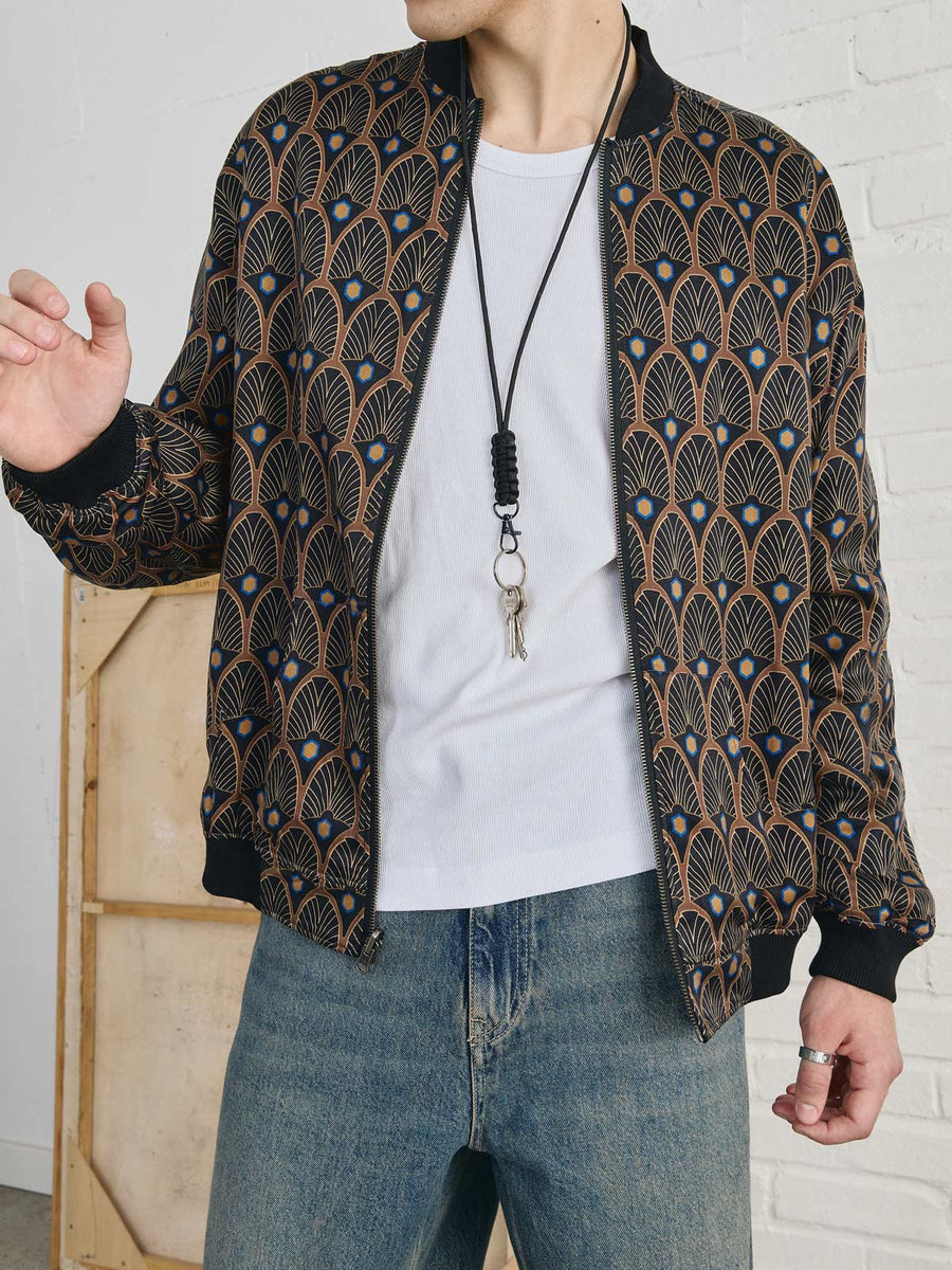 Oskar Reversible Bomber Jacket Metropolis/Black