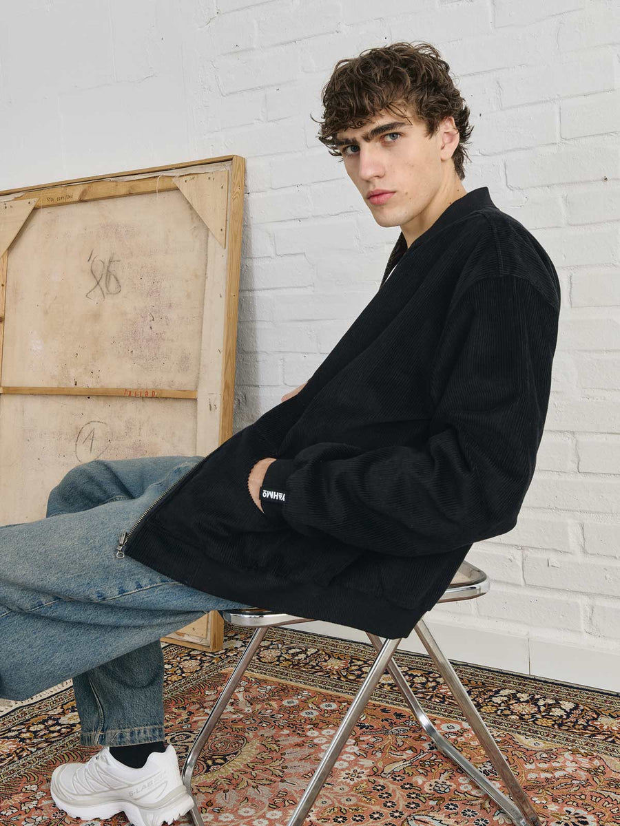 Oskar Reversible Bomber Jacket Metropolis/Black