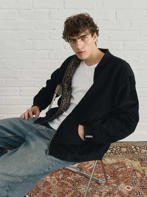 Oskar Reversible Bomber Jacket Metropolis/Black